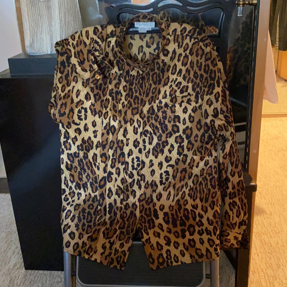 Silk blouse with matching scarf
